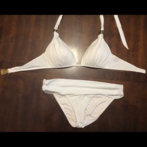 White Victoria Secret swim suit